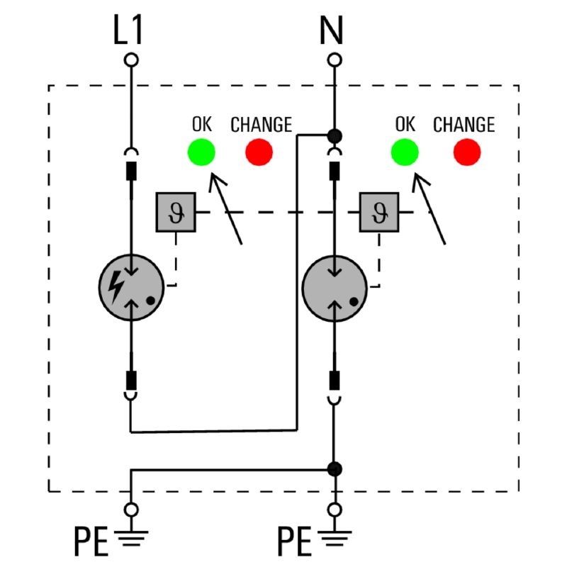 DPS, Baja tensión, sin contacto de aviso remoto, Sin corriente de fuga, Monofásico, TN, TT, IT con N, IT sin N - Imagen 2