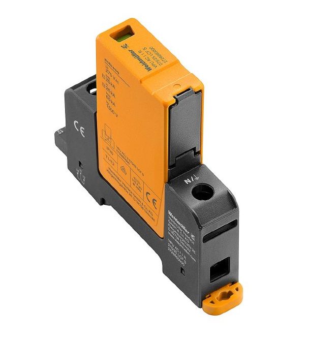 Descargador de sobretensión, Baja tensión, Protector de sobretensión, Sin corriente de fuga, con contacto remoto, Monofásico, TN