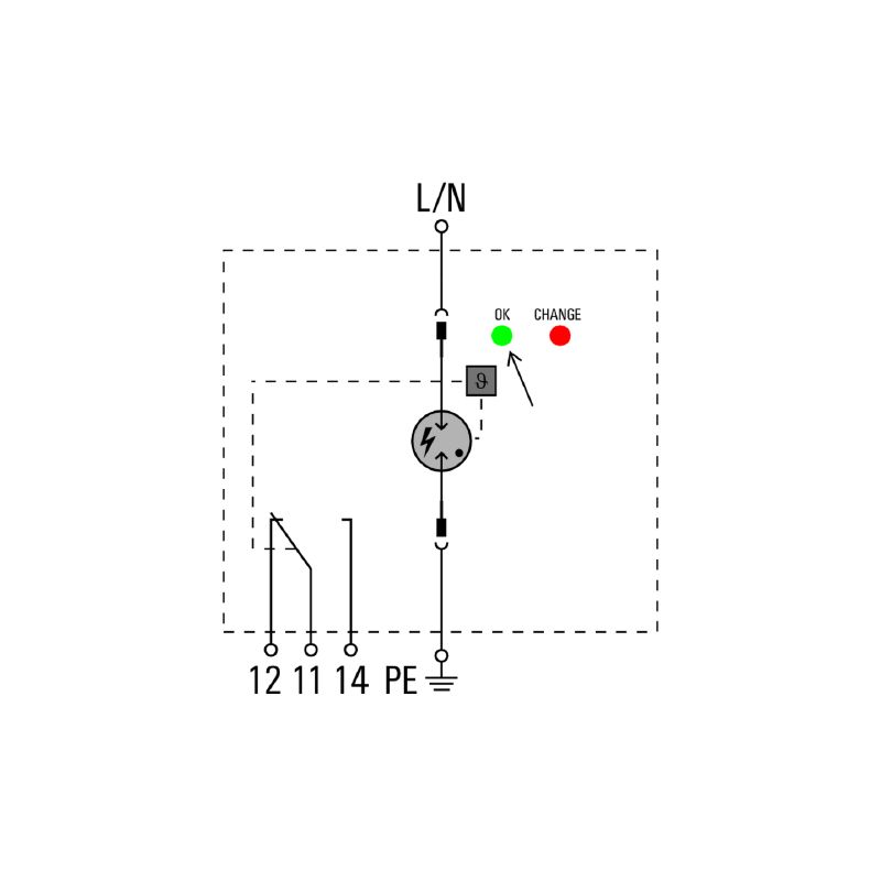 DPS, Baja tensión, Sin corriente de fuga, con contacto remoto, Monofásico, TN - Imagen 2